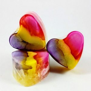 Corazón de glicerina aroma de fresia